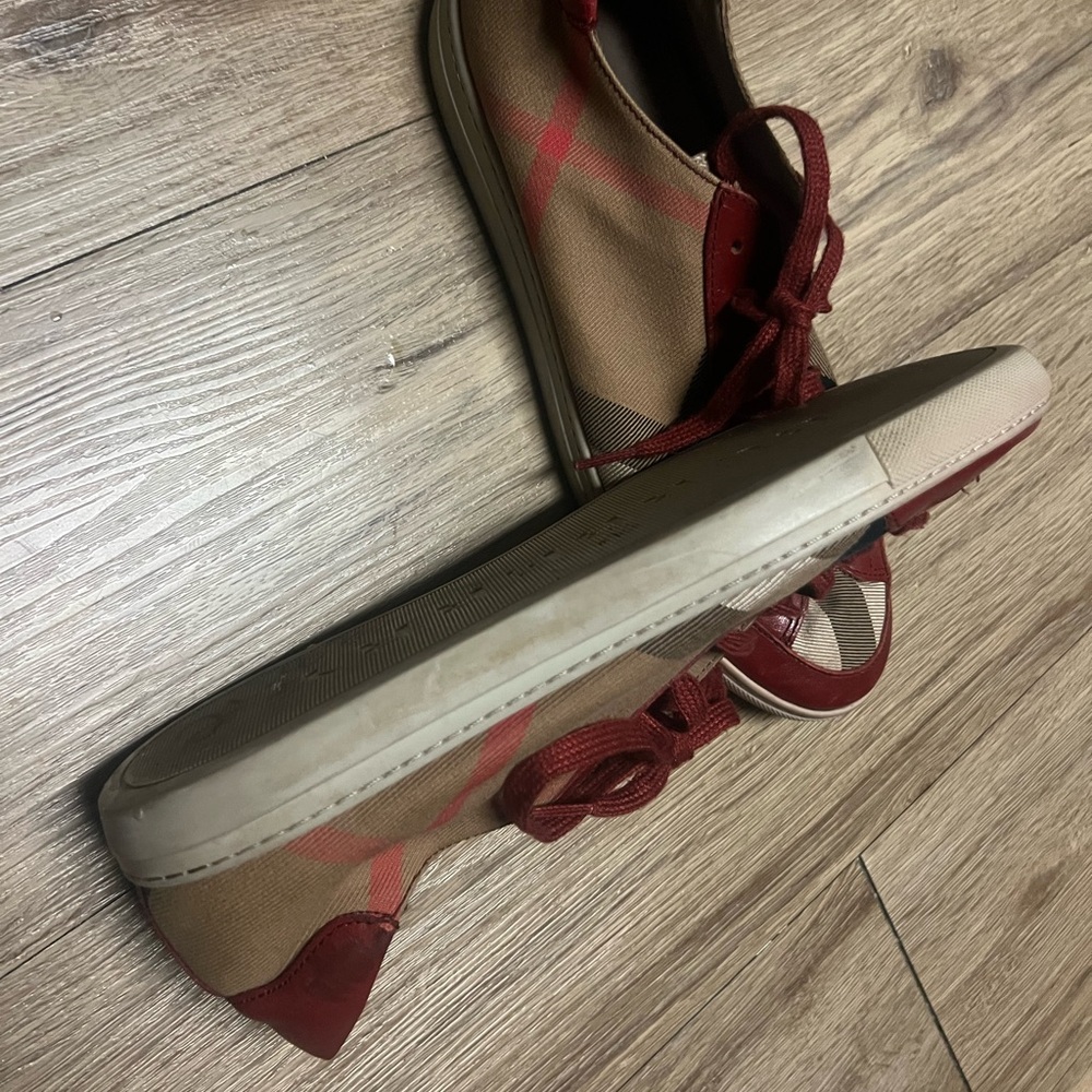 Burberry Red and Brown Sneakers - Picture 6 of 7